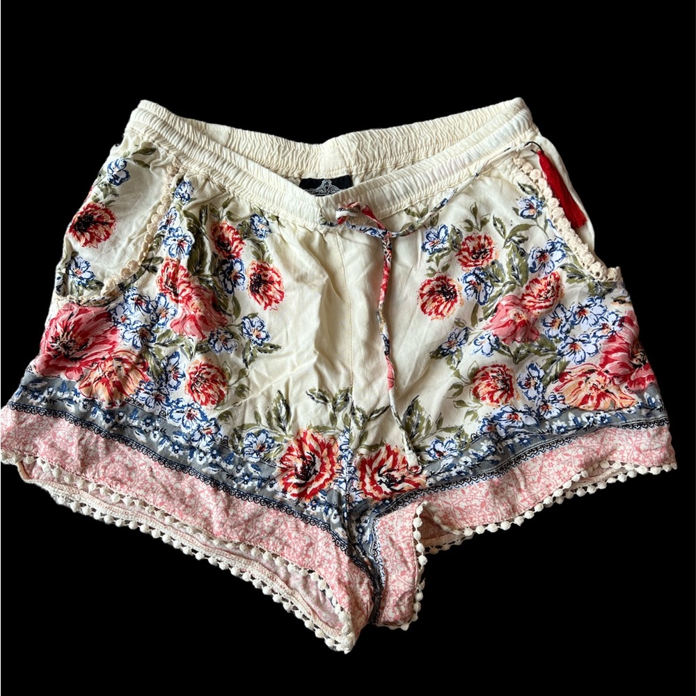 Ladies shorts from Angie.  The material is silk and size small.
